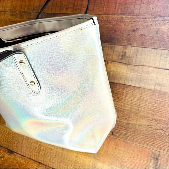 Coach Limited Edition Holographic Iridescent City Zip Tote - Picture 9 of 16